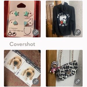 925💙Studs⭐️+Purse+2 spaniel decals+Hoodie NYC szM